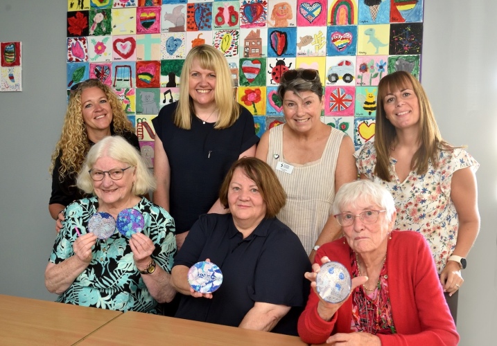 Group attendees Mary, Koren and Sarah Anne with our Programme Co-ordinator Charlotte Crowshaw, Alison Truswell from McPhillips, Shropshire Community Foundation Trustee Sonia Roberts, and Vicky Bradley from McPhillips.