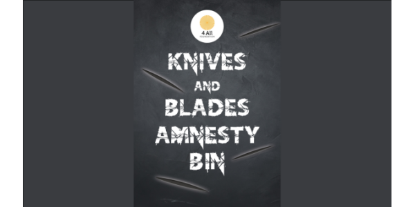 4 All Foundation Launches Knife and Blades Amnesty Bin at Ditherington Community Centre in Shrewsbury